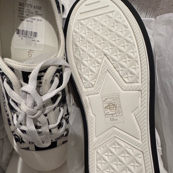 Embroidered Cotton Platform Sneakers NEW - Picture 5 of 6